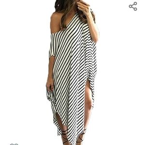 Long striped maxi dress